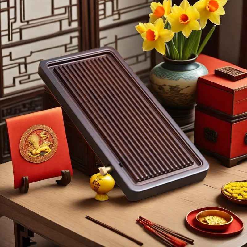 Wood Tea Tray with Drainage|Chinese Gong Fu Tea Tray - TeaCeremonyLife