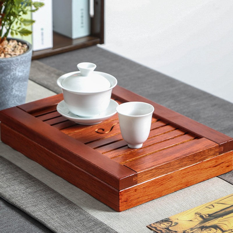 Chinese Wooden Tea Tray with Water Storage|Gong Fu Tea Tray - TeaCeremonyLife