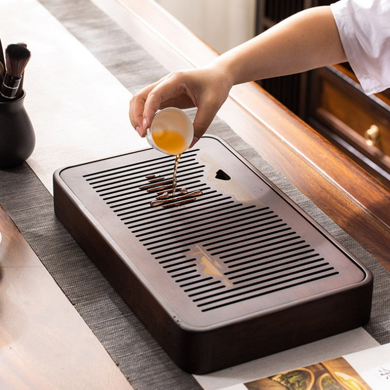 Wooden Tea Tray With Water Storage|Gong Fu Tea Tray - TeaCeremonyLife