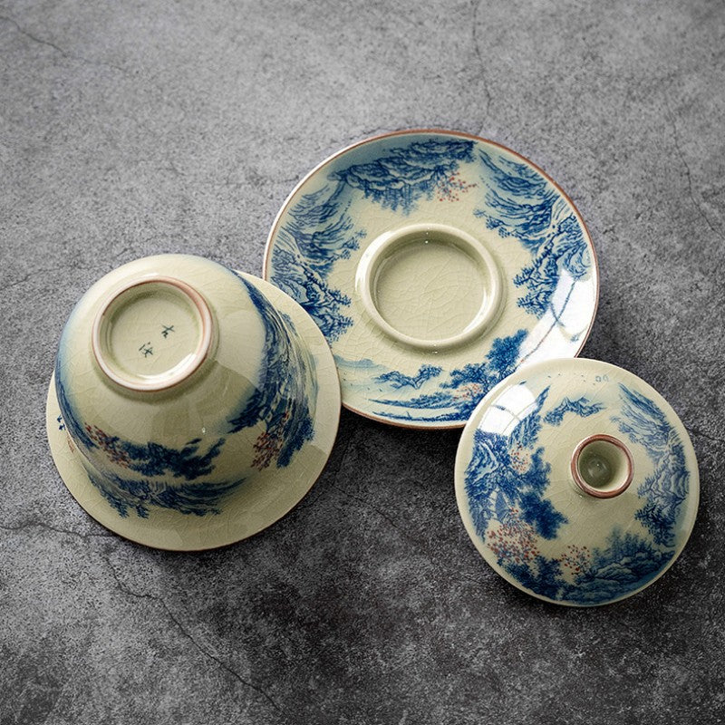 Porcelain Gaiwan Set|Gong Fu Gaiwan Set|Kung Fu Tureen Drinkware