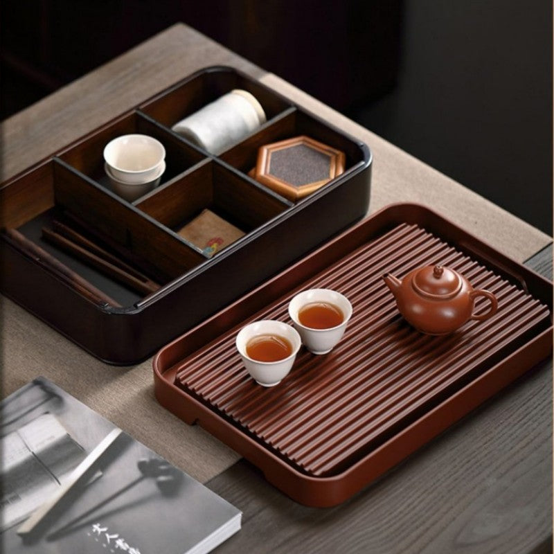 Chinese Gongfu Tea Tray With Storage Tray - TeaCeremonyLife