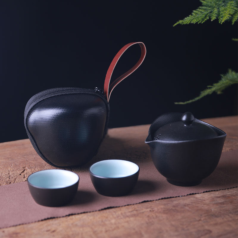 Ceramic Gaiwan Tea Set With 2cups 180ml - TeaCeremonyLife