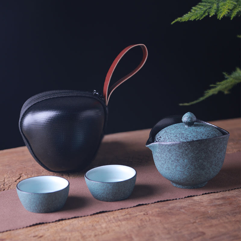 Ceramic Gaiwan Tea Set With 2cups 180ml