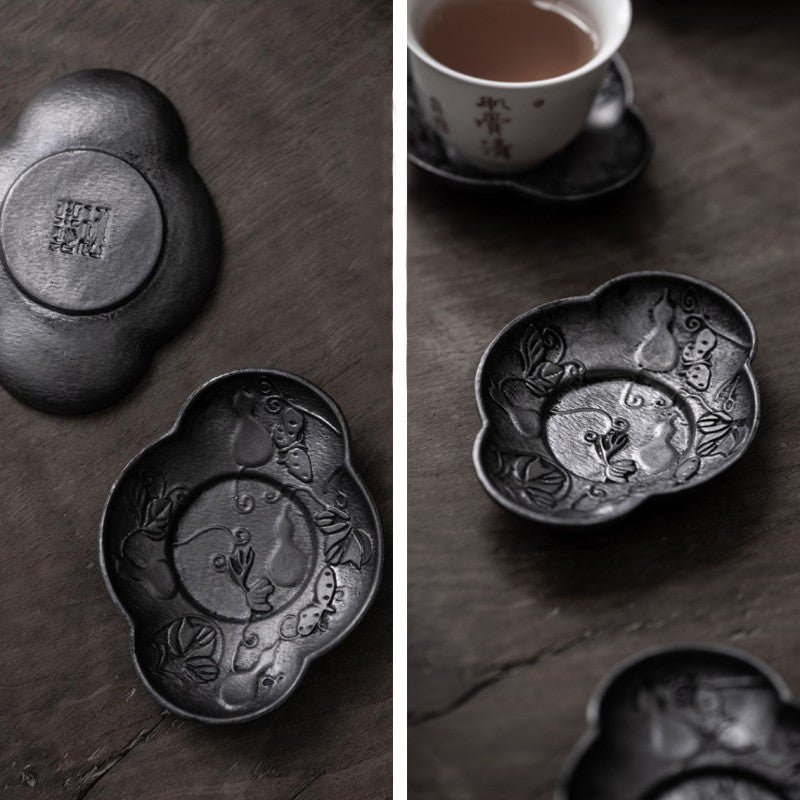 Metal Black Pewter Tea Coaster|Coffee Coasters|Tea Accessories - TeaCeremonyLife