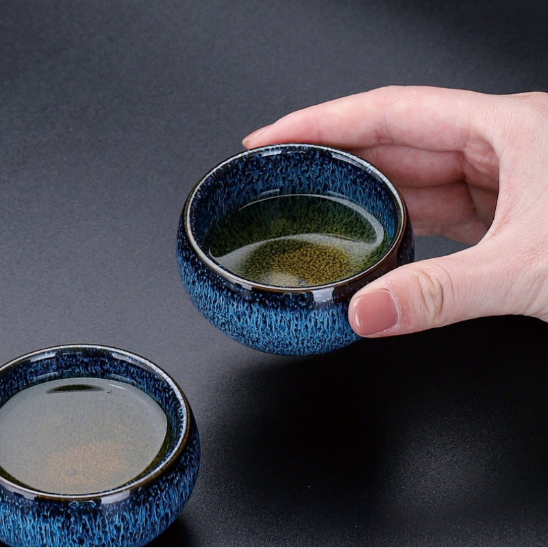 Jun Kiln Ceramic Tea Set with 2 Cups|Chinese Gong Fu Tea Set - TeaCeremonyLife