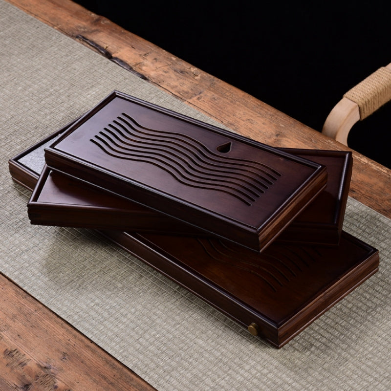 Chinese Wood Gong Fu Tea Tray with Water Storage - TeaCeremonyLife