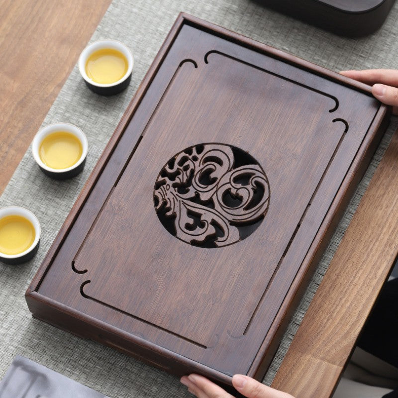 Bamboo Tea Tray with Water Storage|Gong Fu Tea Tray - TeaCeremonyLife