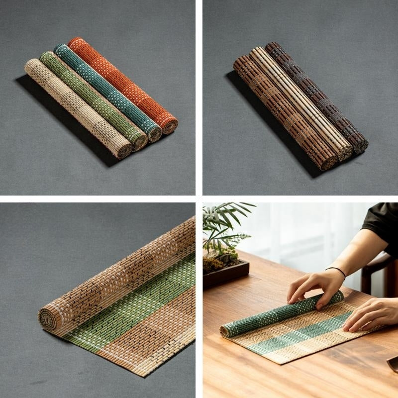 Bamboo Tea Table Placemat|Bamboo Tablecloth|Table Runner|Tea Accessories - TeaCeremonyLife