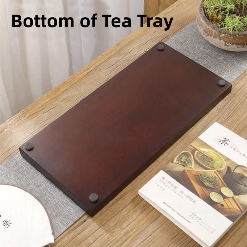 Heat Change Crafted Wood Tea Tray with Drain|Gong Fu Tea Tray - TeaCeremonyLife