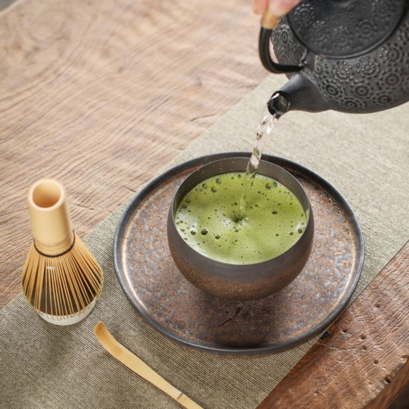 Ceramic Matcha Sets with Bamboo Whisk and Tray|Japanese Matcha Bowl Set - TeaCeremonyLife