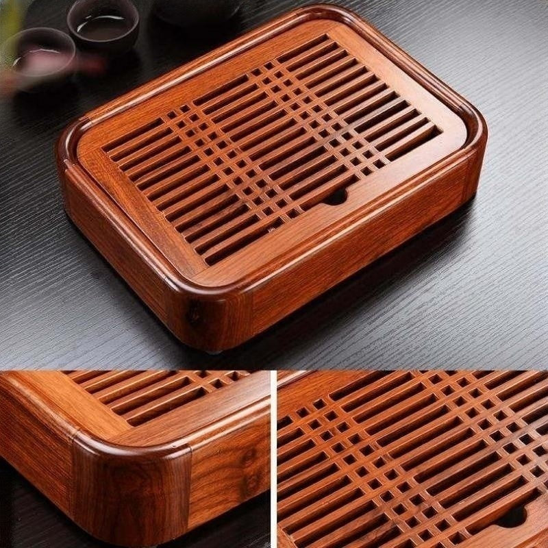 Chinese Wooden Tea Tray With Water Storage|KungFu Tea Tray - TeaCeremonyLife