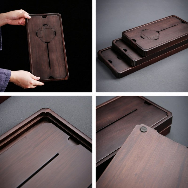 Chinese Solid Wood Tea Tray with Water Storage|Kung Fu Tea Tray - TeaCeremonyLife