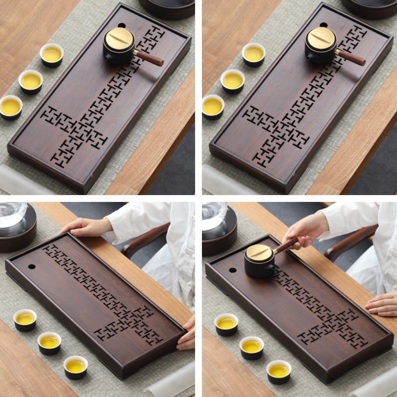 Chinese Wooden Tea Tray With Water Storage|Gong Fu Tea Tray - TeaCeremonyLife