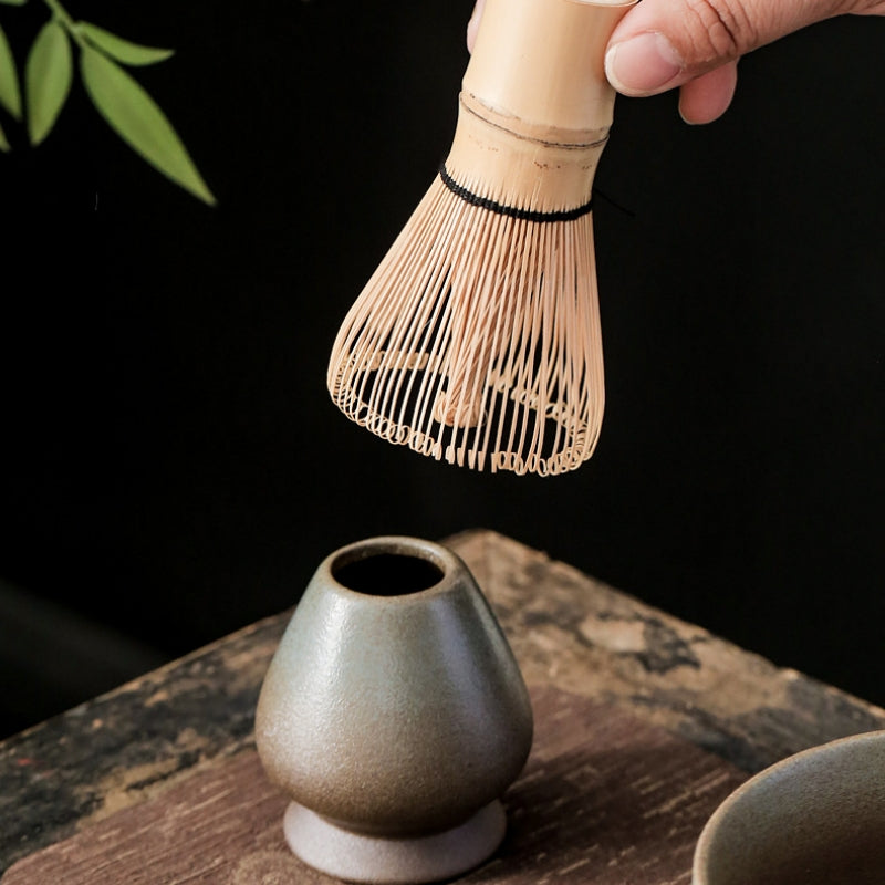 Ceramic Matcha Set with Bamboo Whisk|Matcha Set with Spout - TeaCeremonyLife