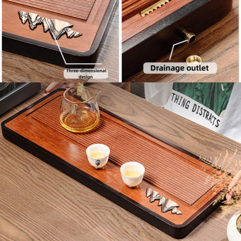 Chinese Tea Tray with Drainage|Kung Fu tea Tray - TeaCeremonyLife