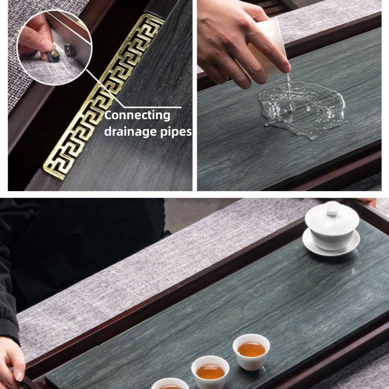 Chinese Wood Tea Tray with Drainage|Gong Fu Tea Tray - TeaCeremonyLife