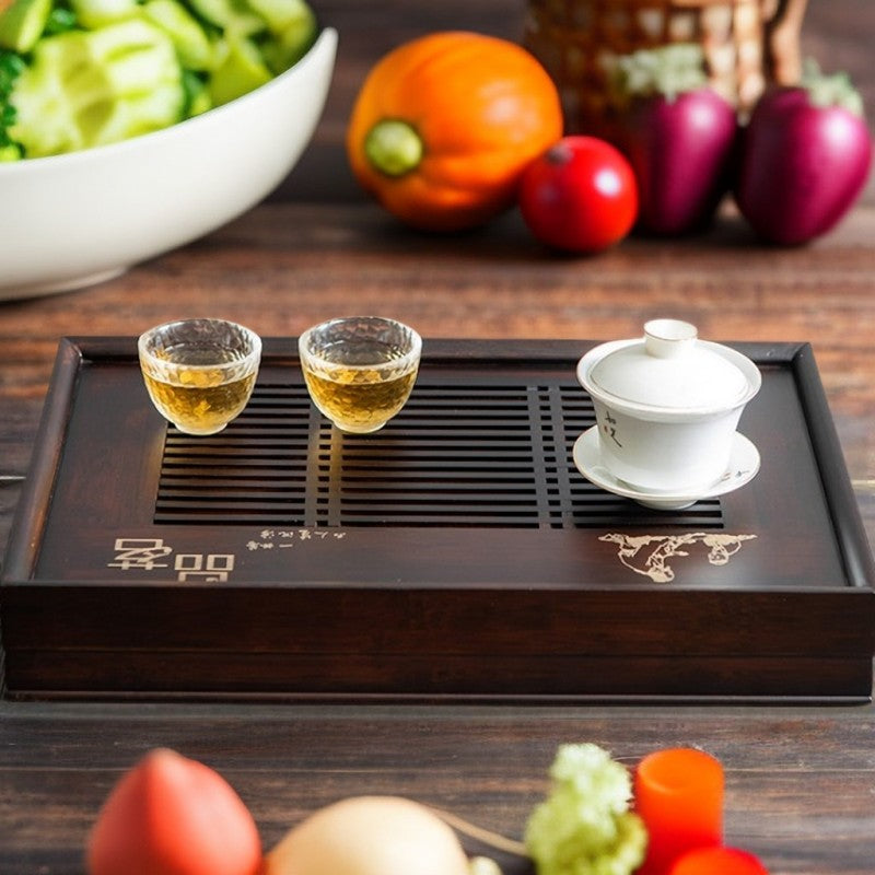 Chinese Solid Wood Tea Tray Water Storage|Kung Fu Tea Tray - TeaCeremonyLife