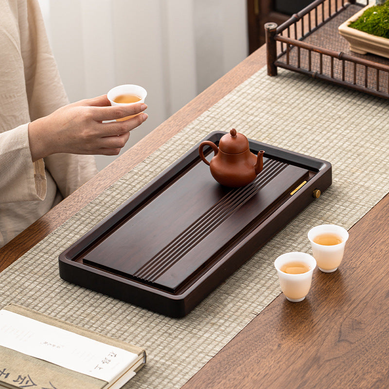 Bamboo Gong Fu Tea Tray with Drainage|China Kung Fu Tea Tray - TeaCeremonyLife