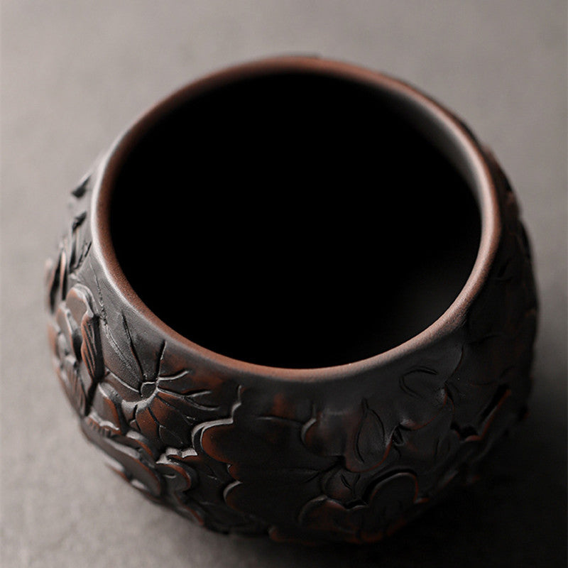 Black Ceramic Espresso Cups|Kung Fu Tea Cup 130ml - TeaCeremonyLife