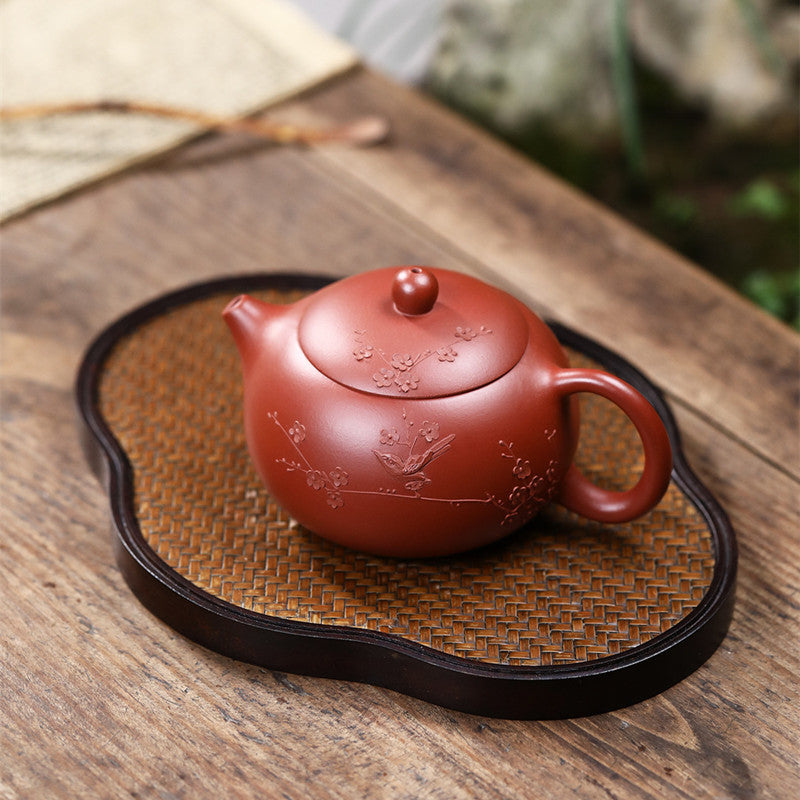 Red Mud Plum Blossom Tea Pot 240ml|Kung Fu Tea Pot