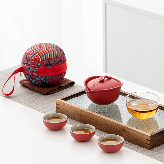 Ceramic Gaiwan Tea Set With 3Cups 120ml - TeaCeremonyLife