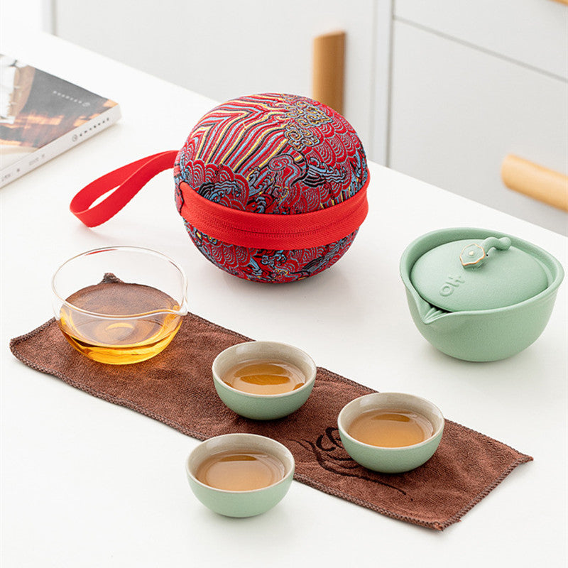 Ceramic Gaiwan Tea Set With 3Cups 120ml - TeaCeremonyLife