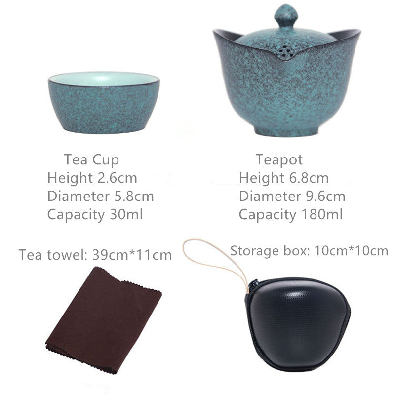 Ceramic Gaiwan Tea Set With 2cups 180ml - TeaCeremonyLife