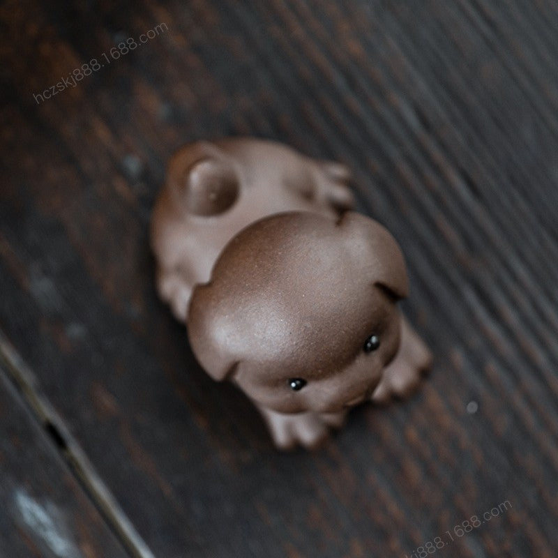 Purple Clay Tea Pet Dog/Home Decor - TeaCeremonyLife