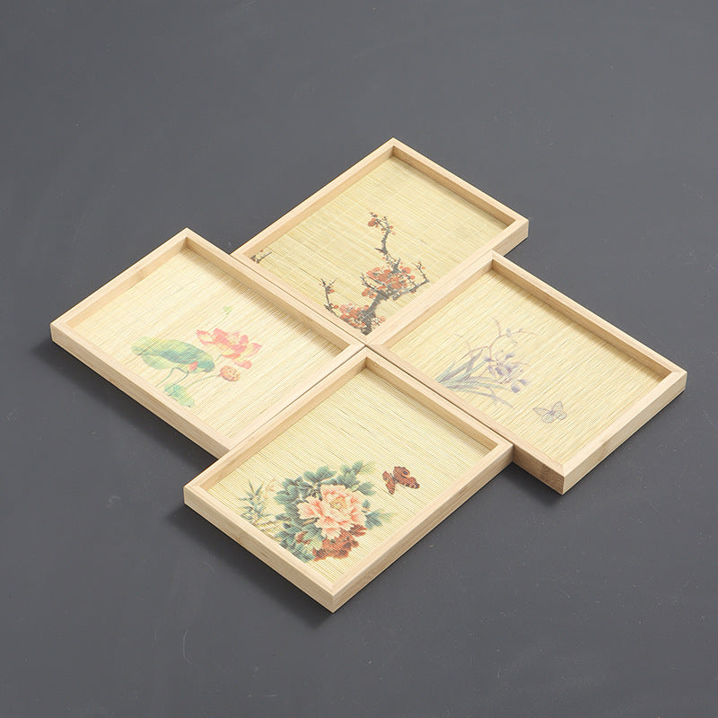 Chinese Bamboo Tea Tray|Service Tray|Kitchen Storage Tray|Storage Tray|Home Decor