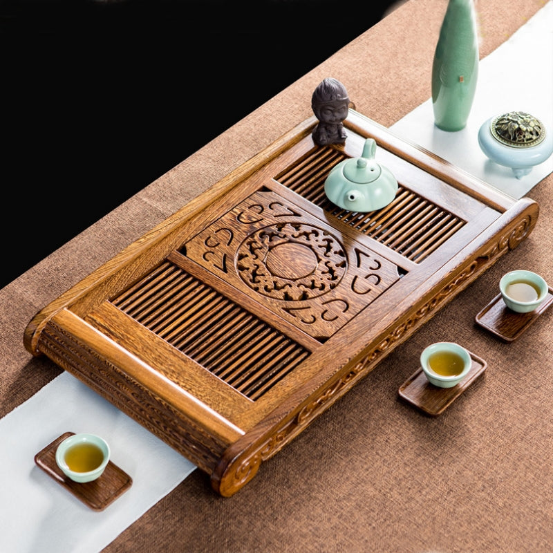 Chinese Wood Tea Tray With Drainage|Gong Fu Tea Tray - TeaCeremonyLife