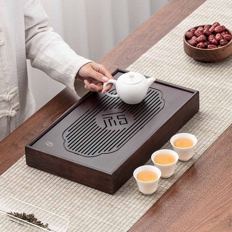 Wood Tea Tray with Water Storage|Gong Fu Tea Tray - TeaCeremonyLife