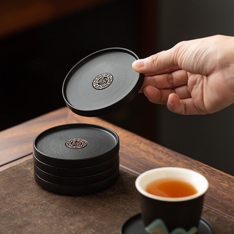 Chinese "Fu" Ceramic Tea Coaster|Coffee Coasters|Tea Accessories