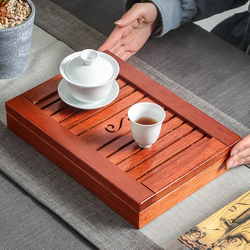 Chinese Wooden Tea Tray with Water Storage|Gong Fu Tea Tray - TeaCeremonyLife