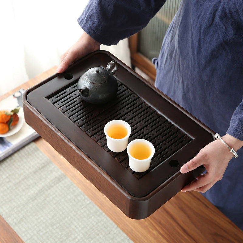 Chinese Wood Tea Tray with Water Storage|Gong Fu Tea Tray - TeaCeremonyLife