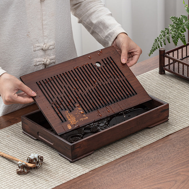 Bamboo Gong Fu Tea Tray with Water StorageChinese Kung Fu Tea Tray - TeaCeremonyLife