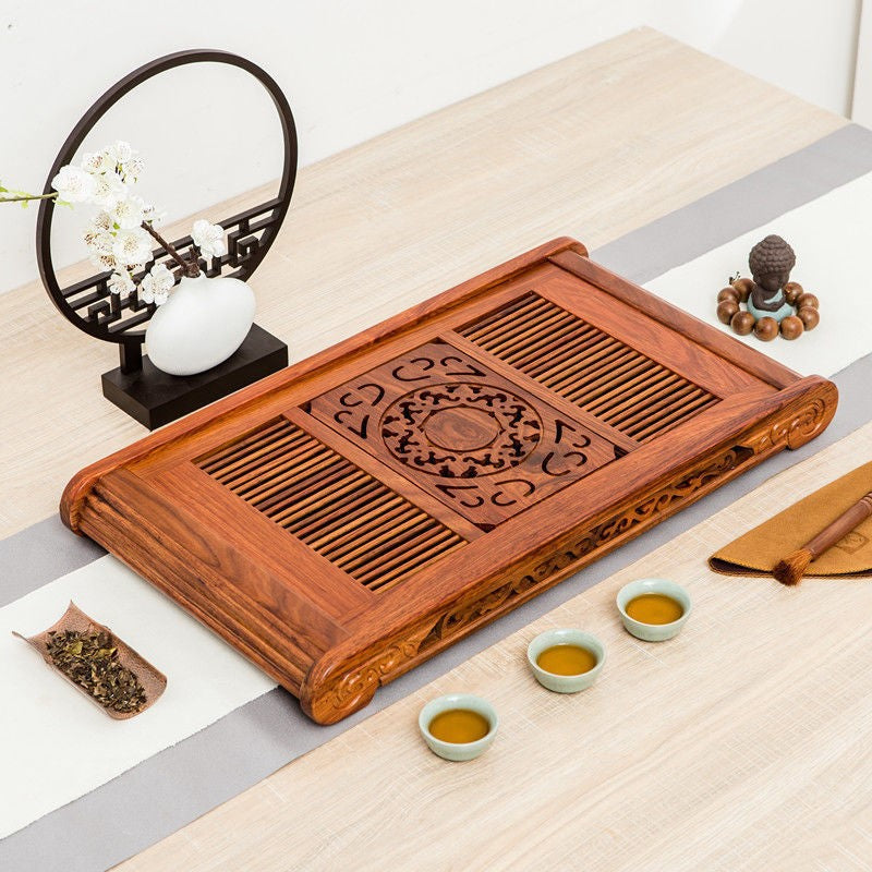 Chinese Wood Tea Tray With Drainage|Gong Fu Tea Tray - TeaCeremonyLife