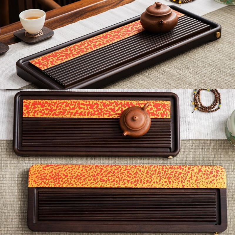 Wood Gongfu Tea Tray with Drainage|Chinese Kung Fu Tea Tray - TeaCeremonyLife