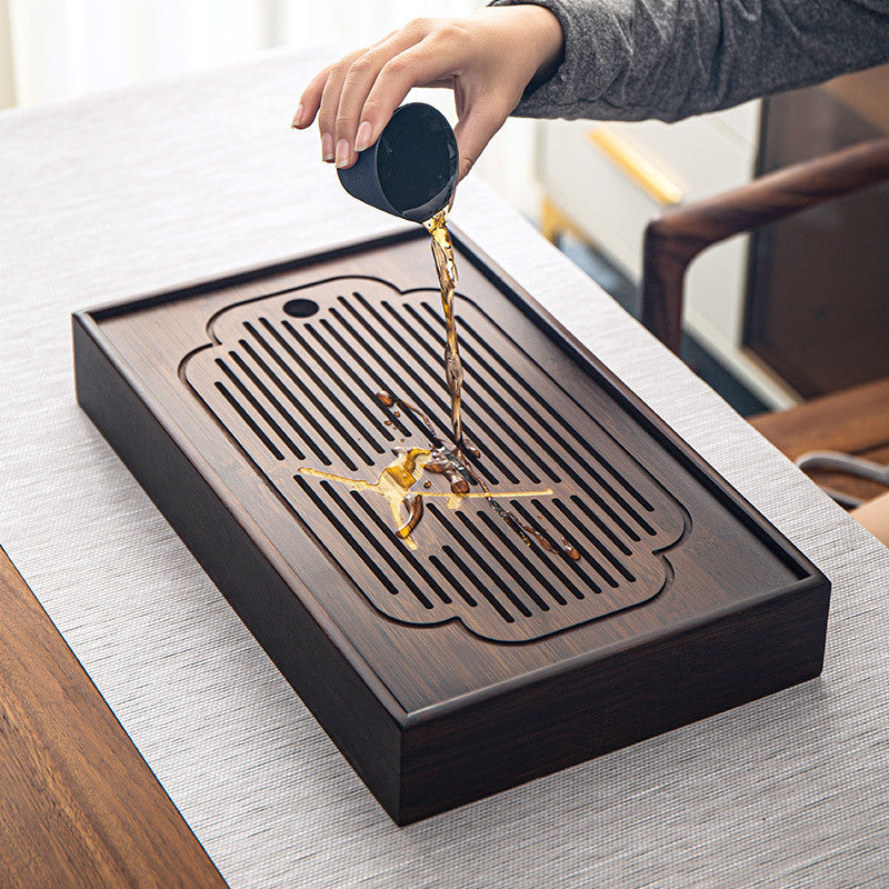 Chinese Wood Tea Tray With Water Storage|Gong Fu Tea Tray|Tea Ceremony Tray|Tea Table - TeaCeremonyLife