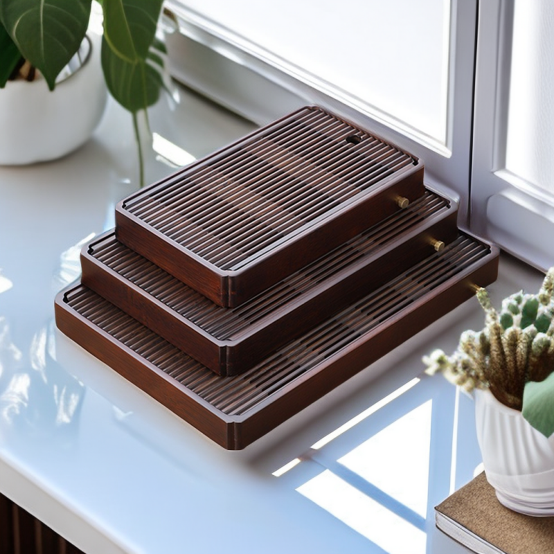 Chinese Wood Tea Tray With Drainage|Gong Fu Tea Table|Tea Ceremony Tray - TeaCeremonyLife