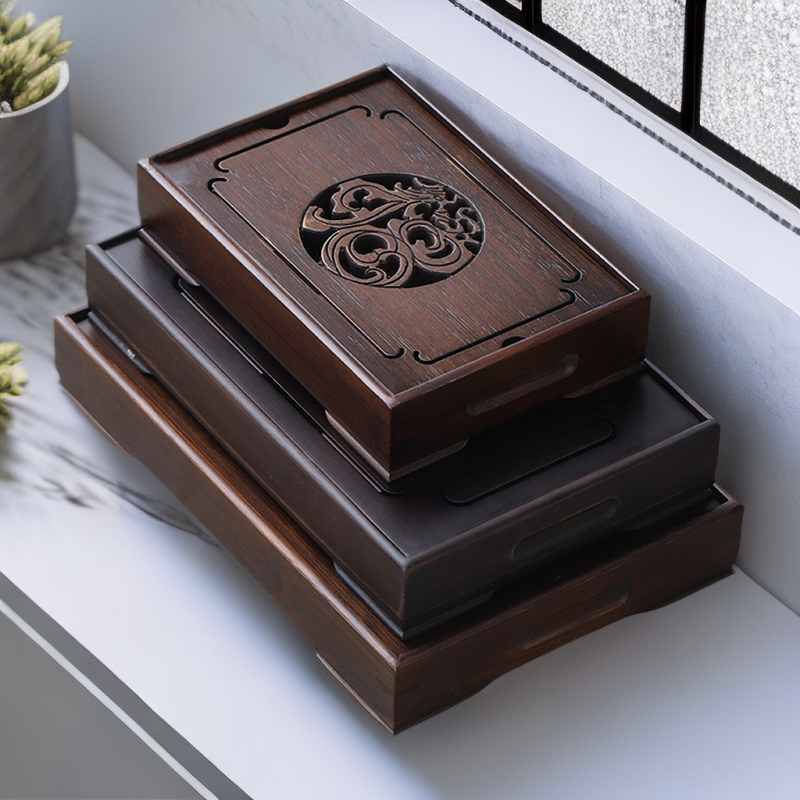 Bamboo Tea Tray with Water Storage|Gong Fu Tea Tray - TeaCeremonyLife