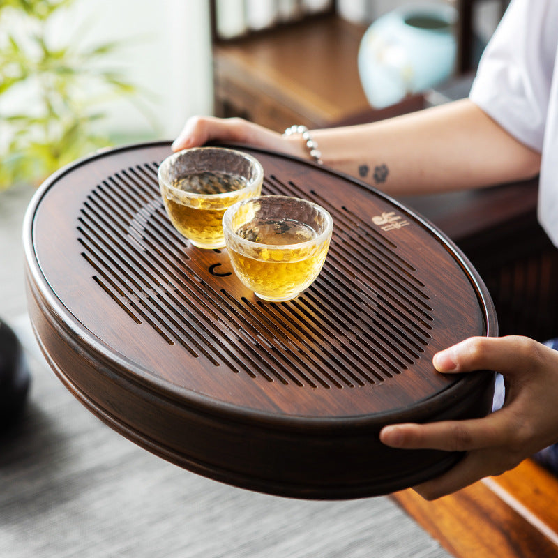 Chinese Solid Wood Tea Tray with Water Storage|Kung Fu Tea Tray - TeaCeremonyLife