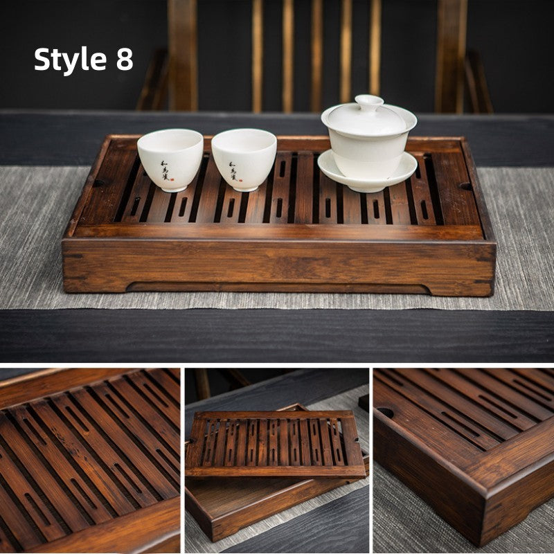 Chinese Wood Tea Tray with Drainage|Gong Fu Tea Tray - TeaCeremonyLife