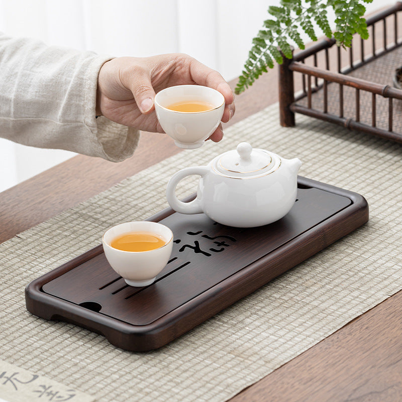 Bamboo Tea Tray with Water Storage|Gong Fu Tea Tray - TeaCeremonyLife