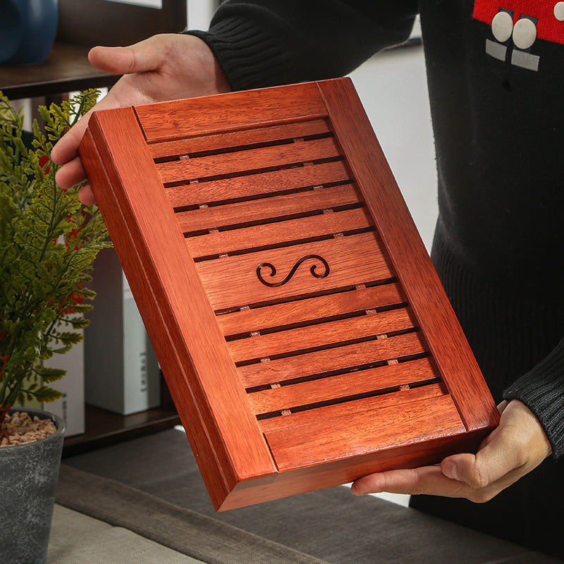 Chinese Wooden Tea Tray with Water Storage|Gong Fu Tea Tray - TeaCeremonyLife