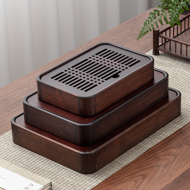 Solid Wood Gong Fu Tea Tray with Water Storage|Chinese KungFu Tea Tray - TeaCeremonyLife