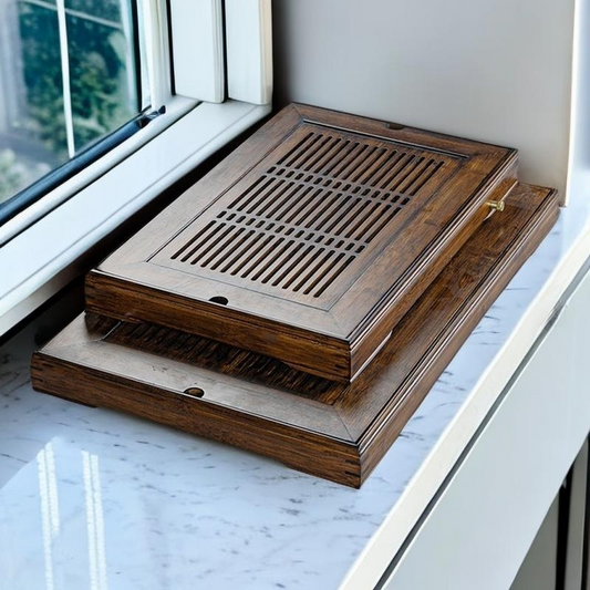 Bamboo Gong Fu Tea Tray With Drainage|Tea Lover Gift - TeaCeremonyLife