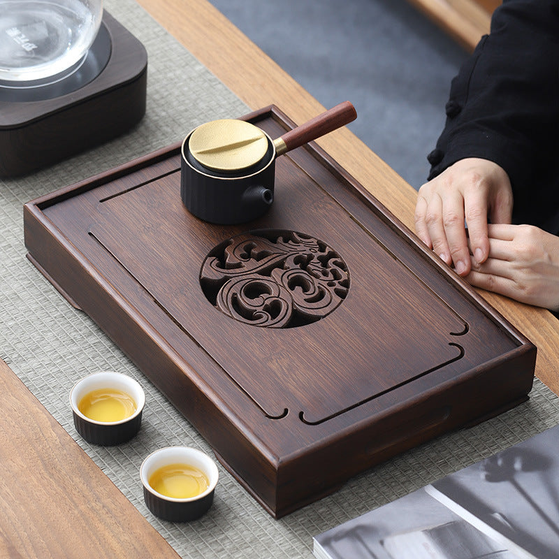 Bamboo Tea Tray with Water Storage|Gong Fu Tea Tray - TeaCeremonyLife