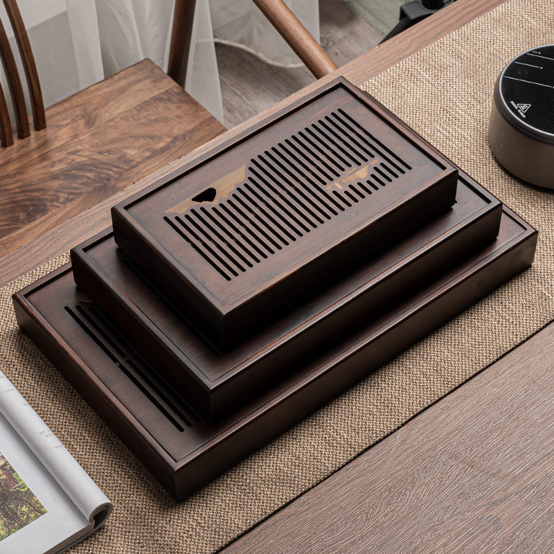 Solid Wood Tea Tray With Water Storage|Gong Fu Tea Tray - TeaCeremonyLife