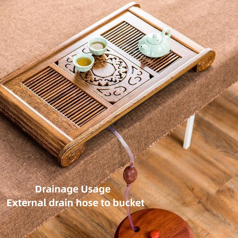 Chinese Wood Tea Tray With Drainage|Gong Fu Tea Tray - TeaCeremonyLife