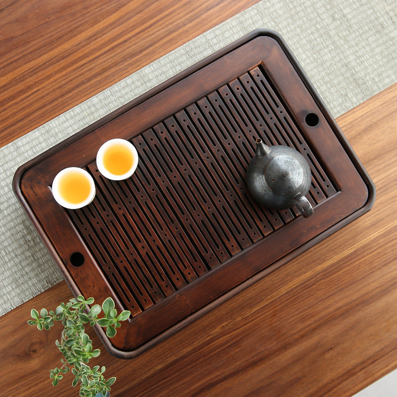 Chinese Wood Tea Tray with Water Storage|Gong Fu Tea Tray - TeaCeremonyLife